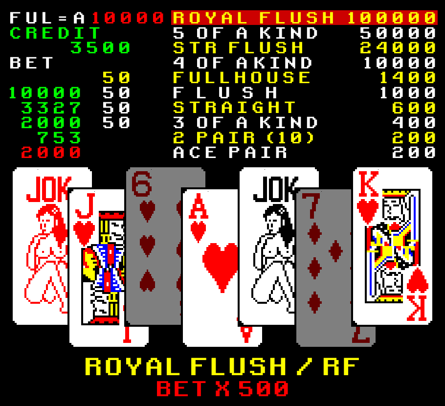 Kartu Internet Bola Tangkas Royal Flush / RF